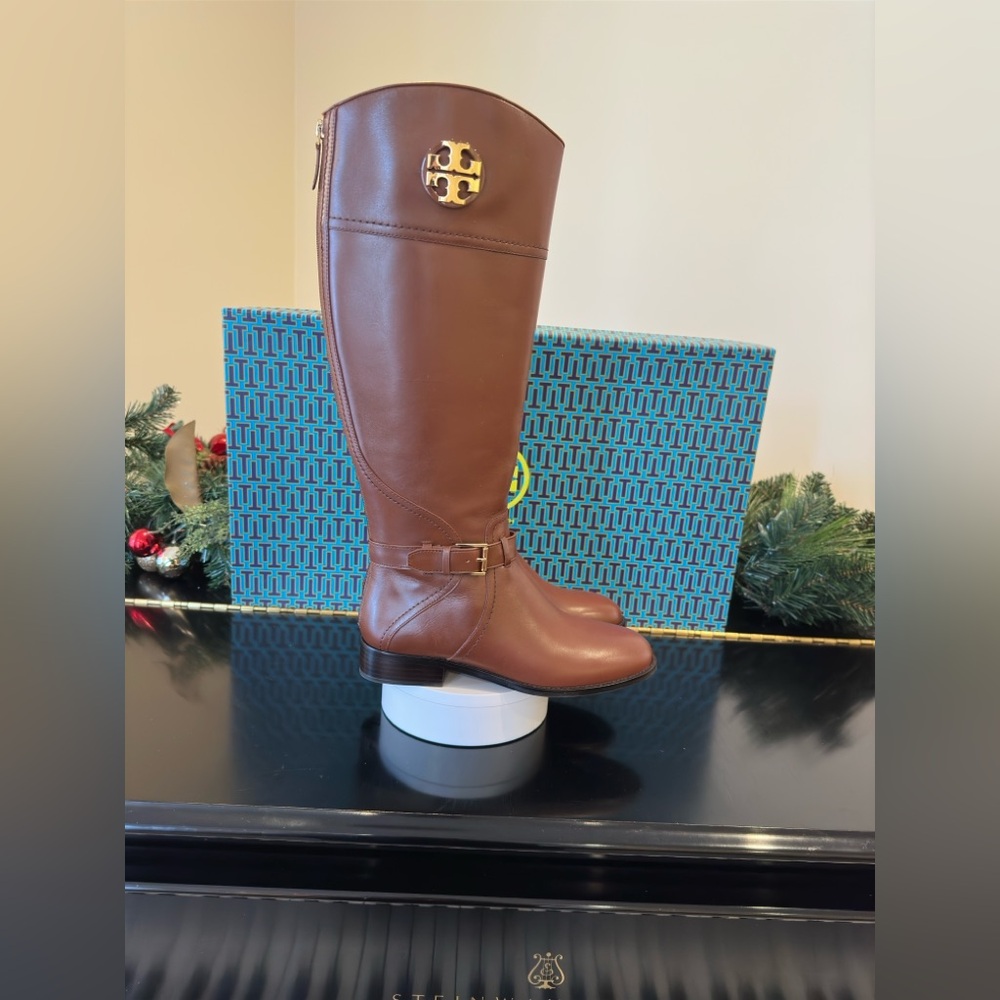 NWT luxury minimalist authentic equestrian Tory Burch 20 MM Adeline Riding Boots - Picture 10 of 17